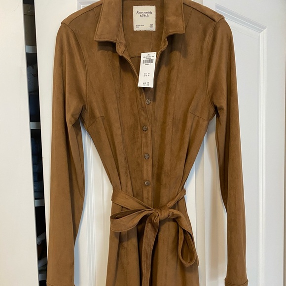 Faux suede shirt dress - Picture 3 of 4